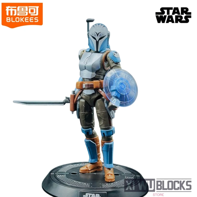 BLOKEES Star Wars Building Block Man Beyond Edition The Mandalorian and Grogu Din Djarin Modèle à assembler Jouet de collection Cadeau