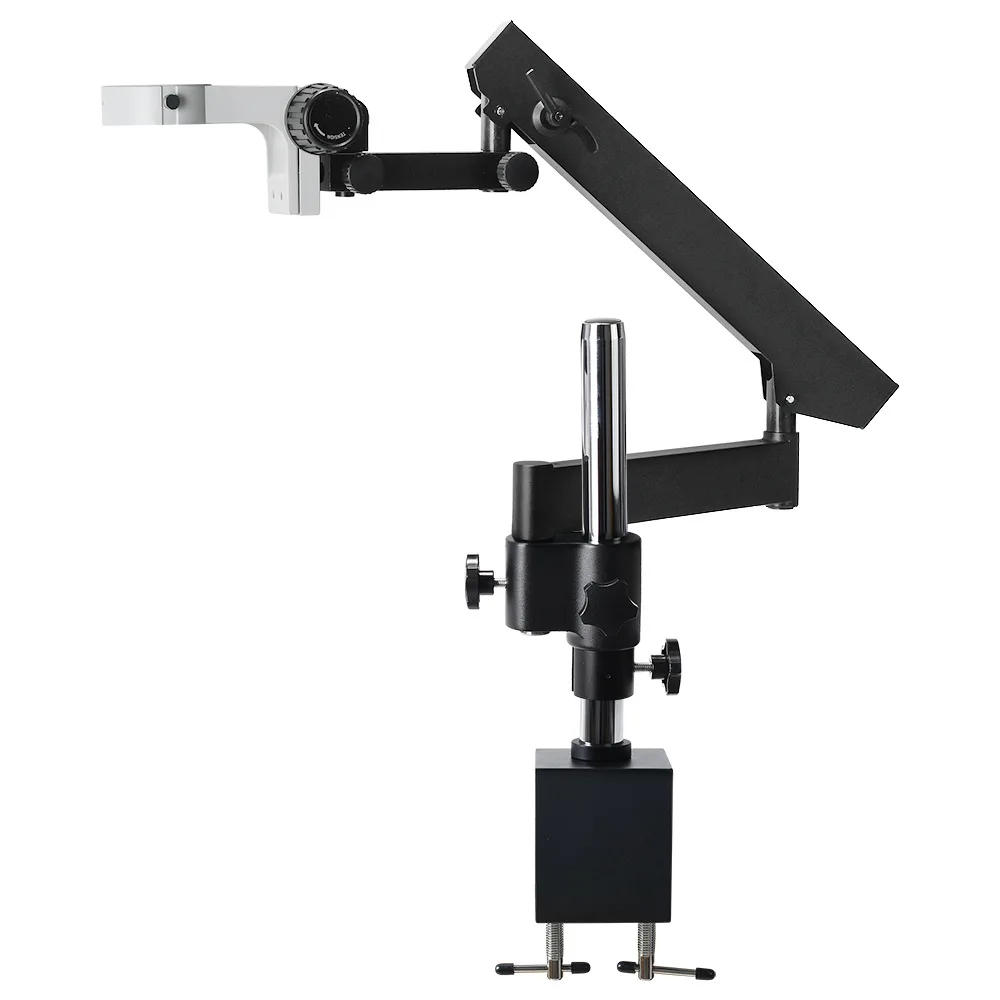 Adjustable Articulating Arm Pillar Clamp Bracket  Cantilever Holder Stand 76MM Head For Trinocular Binocular Stereo Microscope