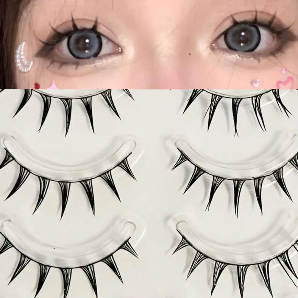 Manga Lashes 3D-Nerzwimpern, natürliche Wimpern, weiches Kreuz, dünne falsche Wimpern, 3D-natürliche Wimpern, Wimpernverlängerung ﻿