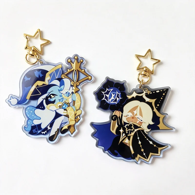 Cookie Run Acrylic Keychain Charms Sage of Truth Truthless Recluse Gold Star Pendant Bag Accessories Gift for Fans