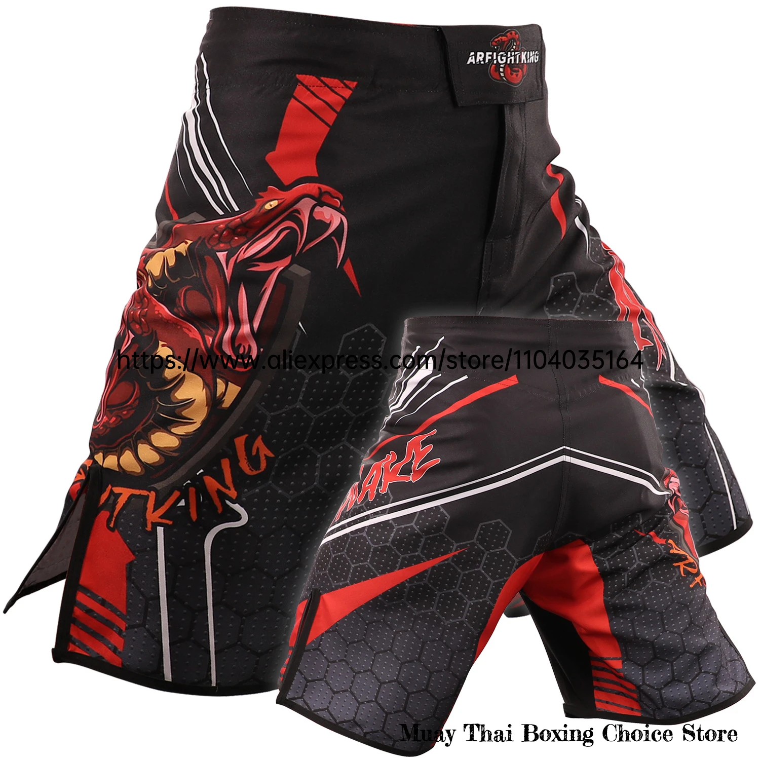 MMA Shorts Snake Sublimated Wrestling Kickboxing Fight Shorts Men Mixed Martial Arts Clothes BJJ Jiujitsu Boxing Grappling Pants