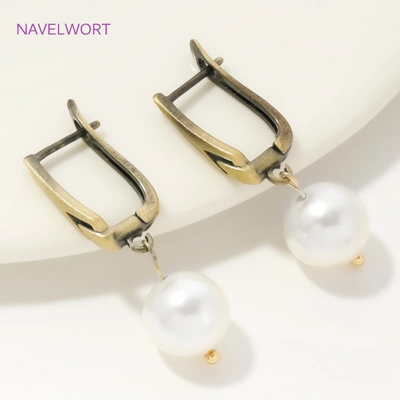 Fasteners For Earring Antique Bronze Shvenzy Earwires Brass Earring Hooks Earring Fixtures For DIY Earrings Making Accessories image 3