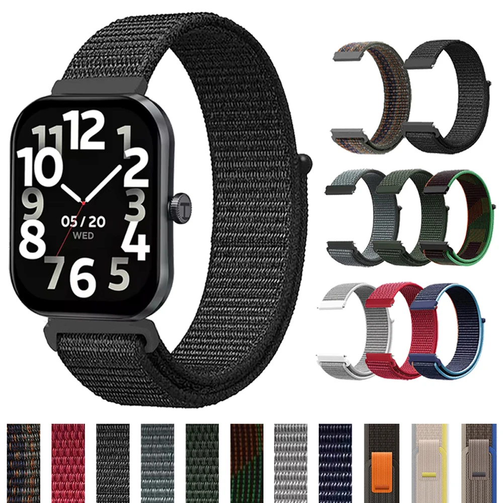 20 22mm Watch Band For Haylou RS4 Plus/RS4/LS02 Nylon Bracelet For Haylou Solar 5 Ultra/GST/RT3/R8/S8/S6/Watch 2 Pro Sport Strap
