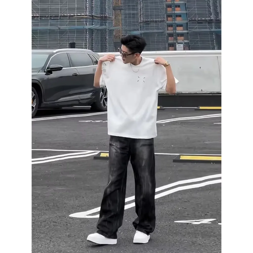

Classic four-line fashion high-end brand printing summer pure cotton Harajuku unisex T-shirt fashion pure cotton comfortable
