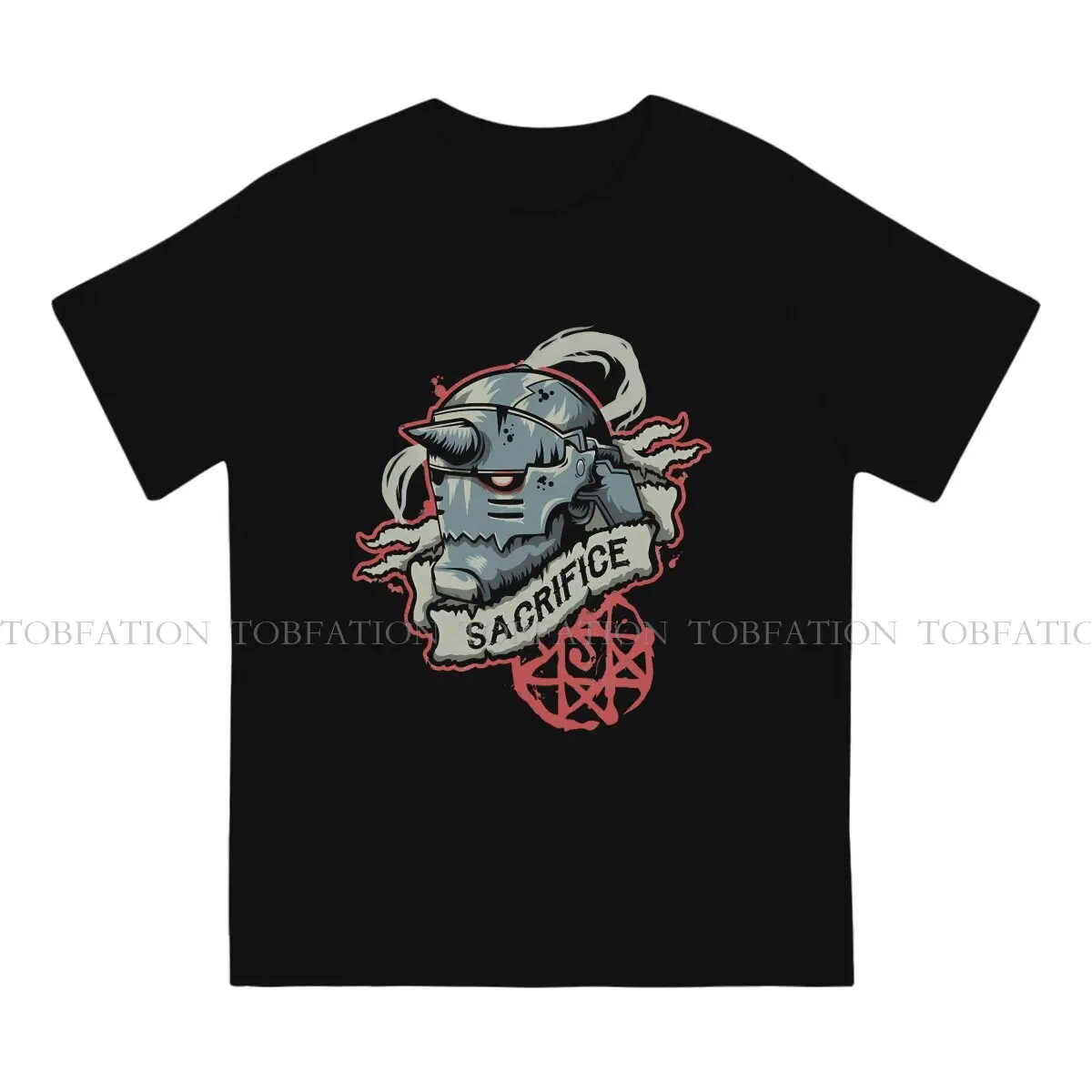 Cursed Ahield Newest TShirts The Guts Brand Of Sacrifice Men Graphic Fabric Streetwear T Shirt Round Neck 