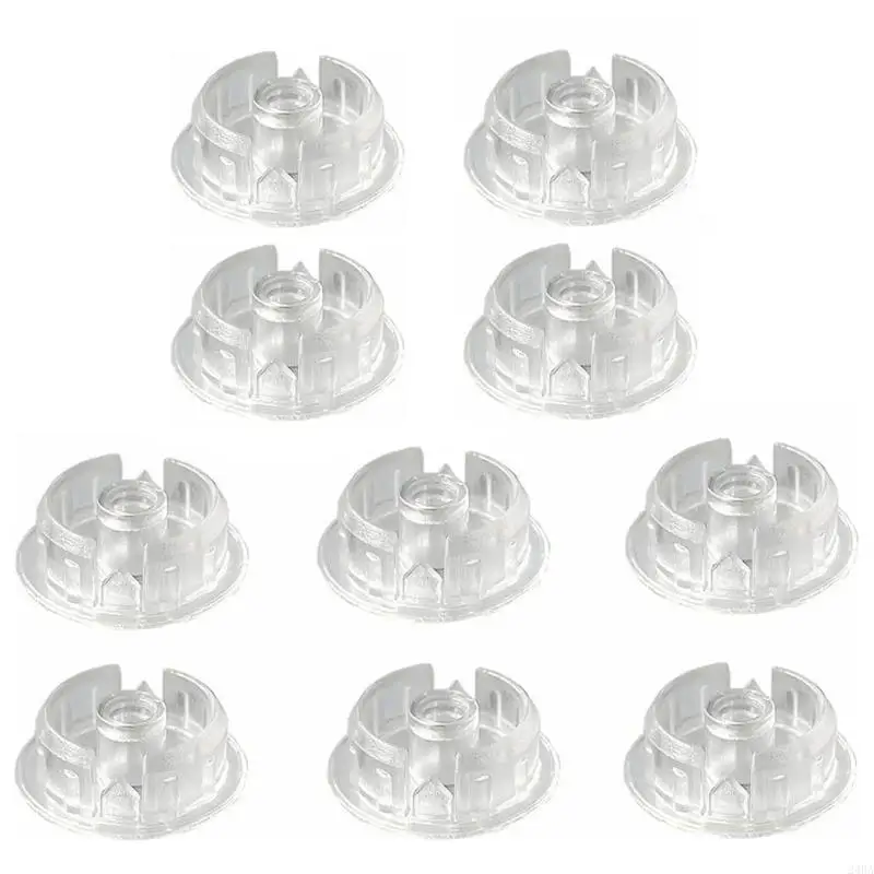 10 Piece Universal Transparent Window Blind Finials Clear Curtain Rod Headpieces for DIY Installation & Home Decors
