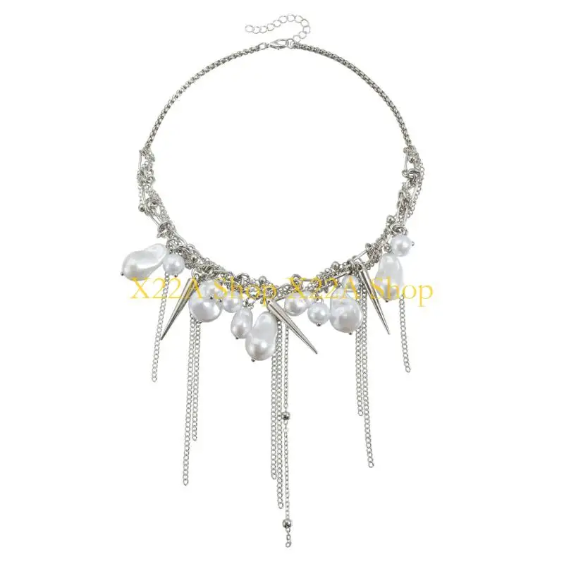 Unique Fashionable Adjustable Pearls Tassels Necklace Lightweight For Daily Occasion