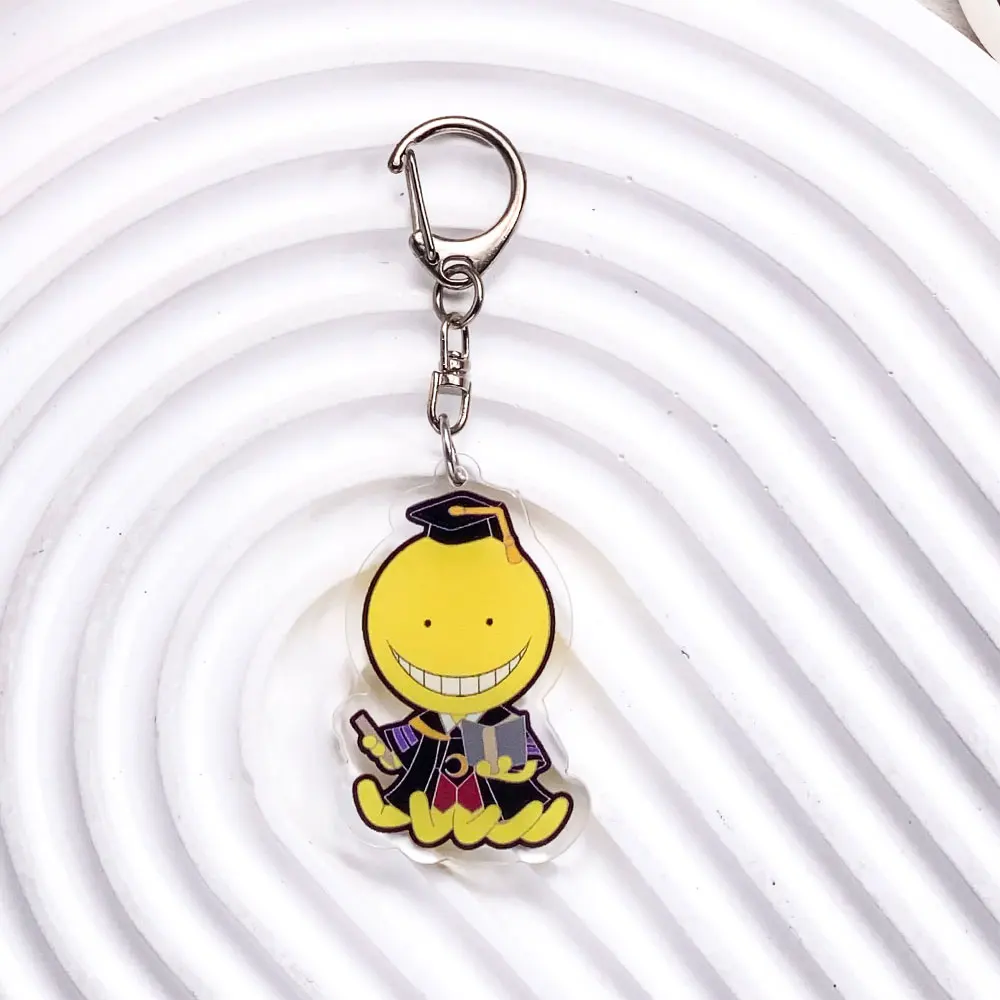 11Pcs Anime Assassination Classroom Acrylic Keychain Bag Charms Accessories Cute Backpack Key Holder Keyring Fans Friends Gifts