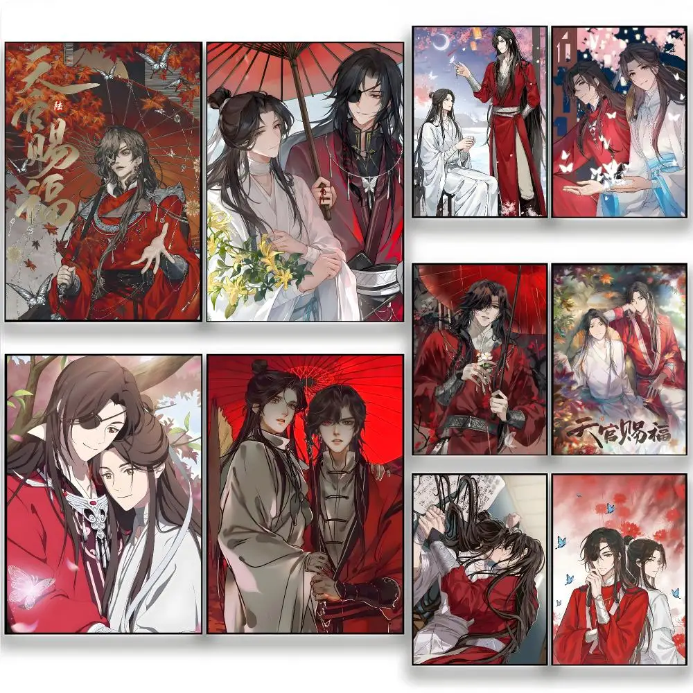 Novel Xianxia Fiction Heaven Officials Blessing Poster Wall Art Painting for Living Room Home Decoration and Holiday Gifts