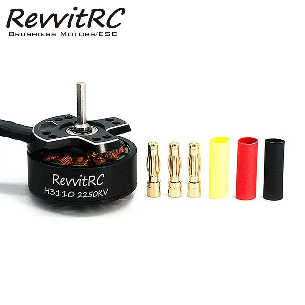 RoRuSRevvitRC H3110 2250KV 1850KV 2-4S 14-Pole Outrunner Brushless Motor 3.17mm Shaft AM32 50A 3-6S 32-bit Car ESC For RC 1/10 R