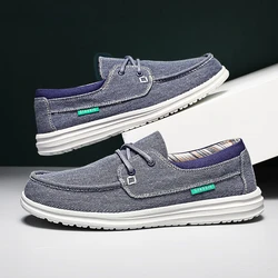 Spring/Autumn Men's Canvas Shoes Retro Loafers Lightweight Flats Leisure Footwear Male Summer Moccasin Men Casual Business Shoe