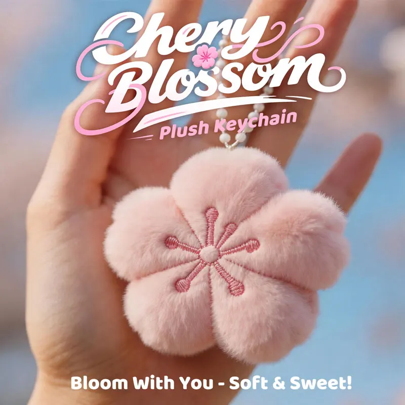 

Новая красивая плюшевая подвеска-брелок серии «Сакура»: Цветок вишни, украшение для ключей, милый подарок на день рождения для взрослых и детей