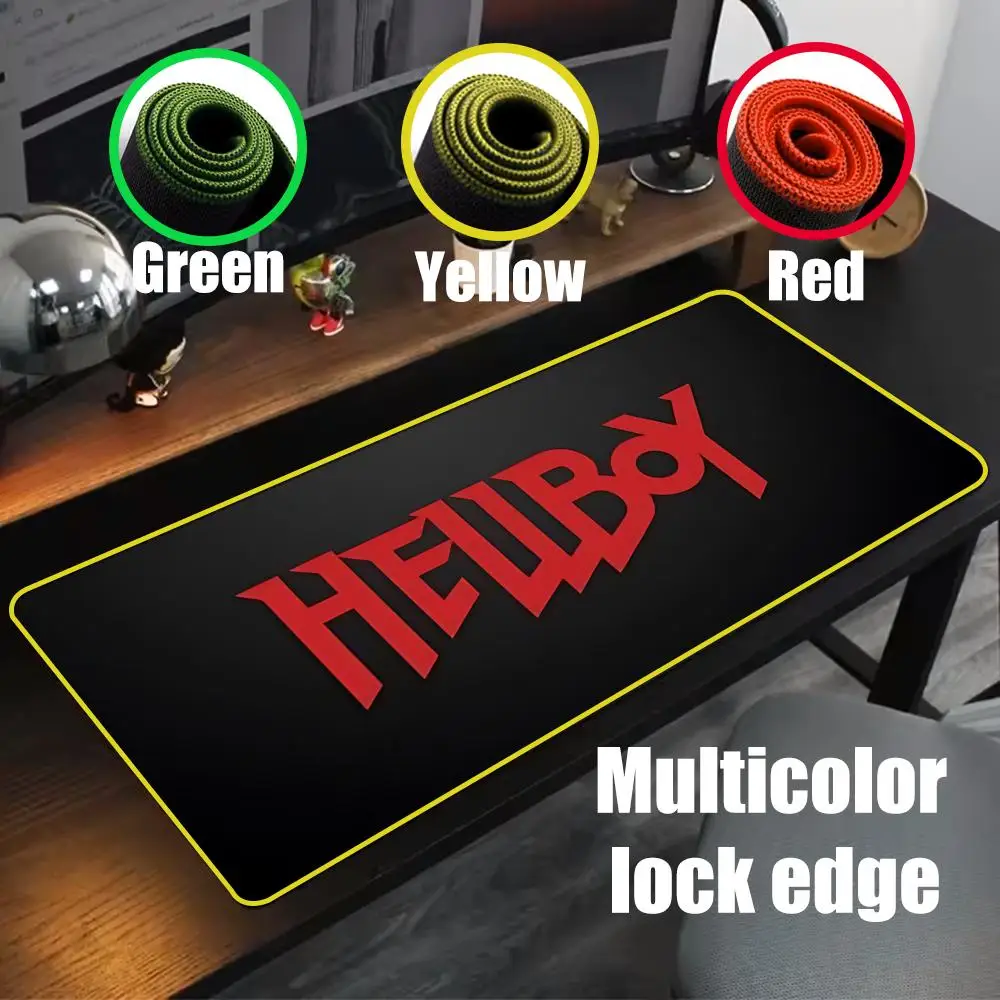 Cool H-Hellboy Mouse Pad 90x40cm Colorful Lock Edge Pure Natural Rubber Desktop Anti slip Large Mouse Pad