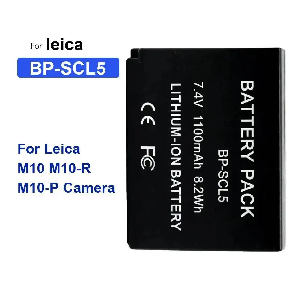 

1100 мАч для камеры Leica M10 M10-R M10-P, высокая совместимость, экологически чистая батарея BP-SCL5
