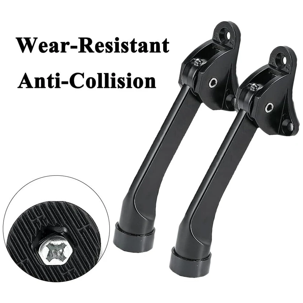 Zinc Alloy Kick Down Door Stopper Self Adhesive Anti Collision Doorstop Strong Suction Floor Holder Wall Protector Home Hardware