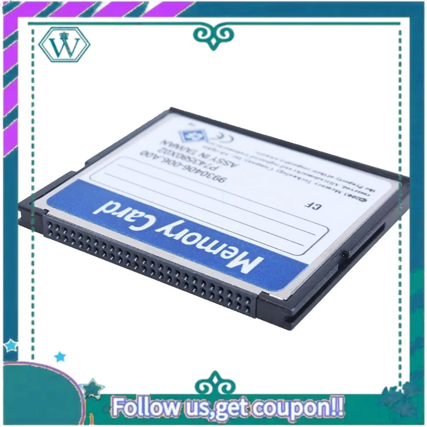 A75Q-2 Pcs Cartão de Memória Flash Compacto Profissional Branco e Azul 16GB e 32GB