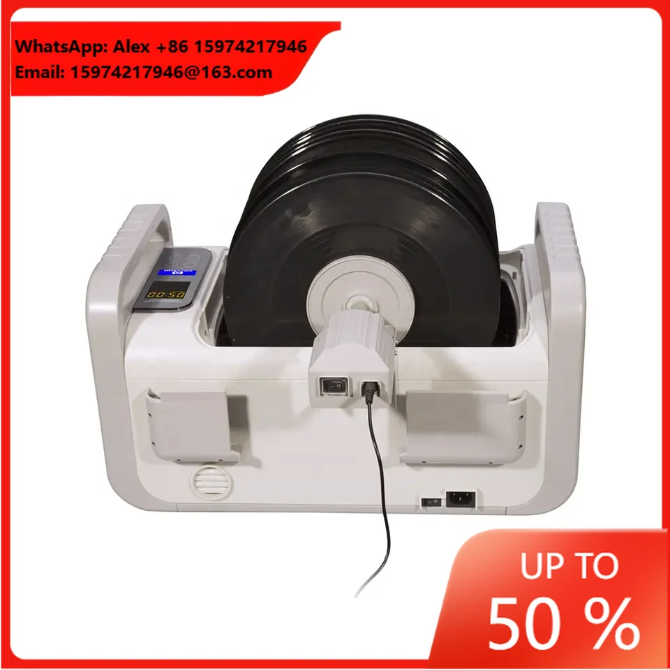 Vinyl Record Ultrasonic Cleaner 7.5L PortableUltrasonic Lp Vinyl Record Cleaner And SS Water Tank 10pcs Records Clean