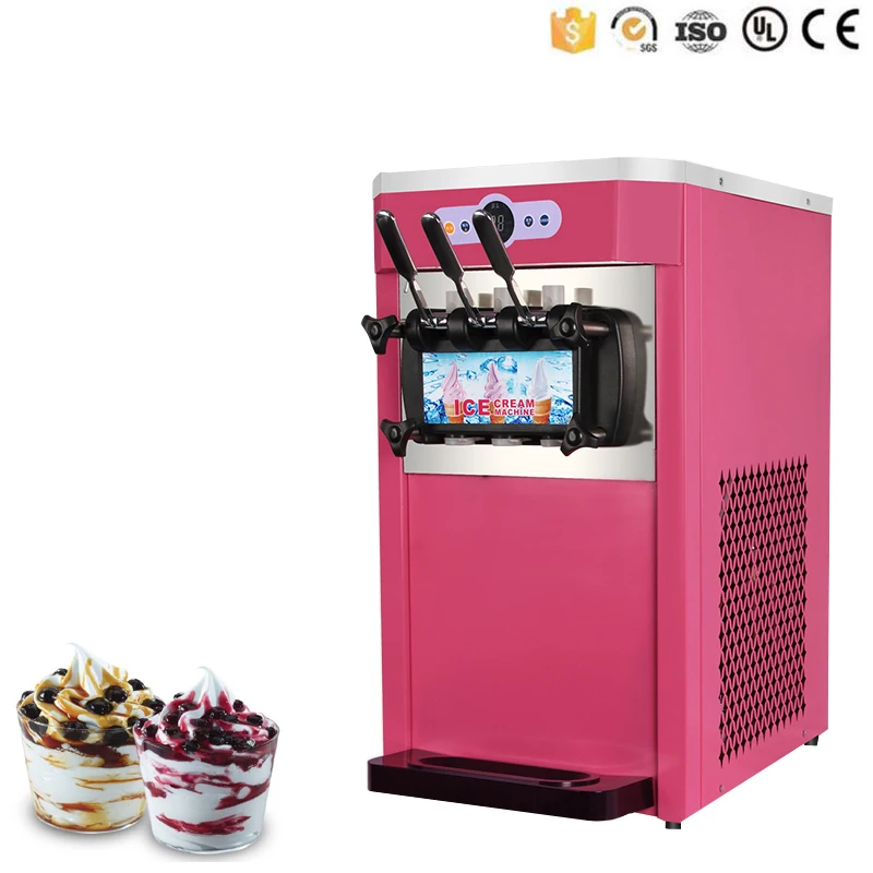 

Ice Cream Making Machine Stainless Steel 2000W Desktop Type Small Automatic Home Commercial Double Storage Cylinder