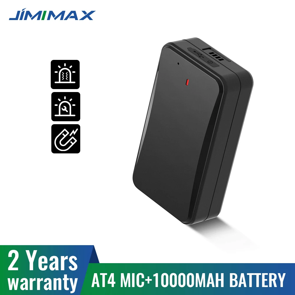 JIMIMAX AT4 Assets Tracker 10000mAh Battery GPS Locator 2G Waterproof Car Tracking Device Remote Voice Monitor 2.5 Years Standby