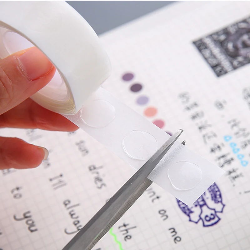 Transparent Circular Double-Sided Adhesive Traceless Multifunctional Fixed Tape for Holiday Decoration Specially Designed for Ea