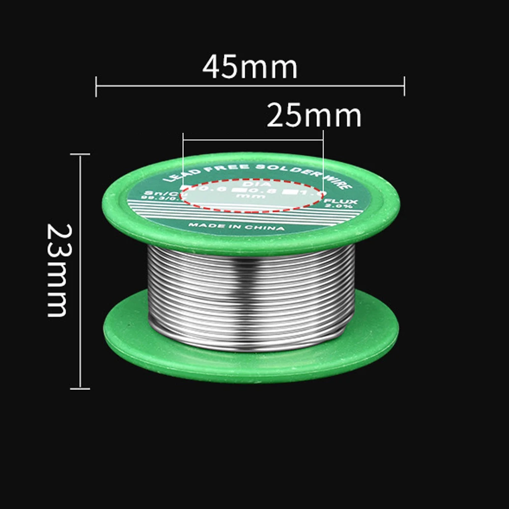 Fio de solda sem chumbo para reparo, ferramenta DIY High Purity Tin Line, Flux Reel, 0.8mm Diâmetro, 20g, 50g