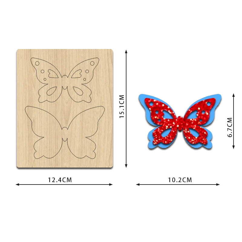 BC  Butterfly Shaped Decorations, Hairpin Cutting Die, Applicable To Most Machines