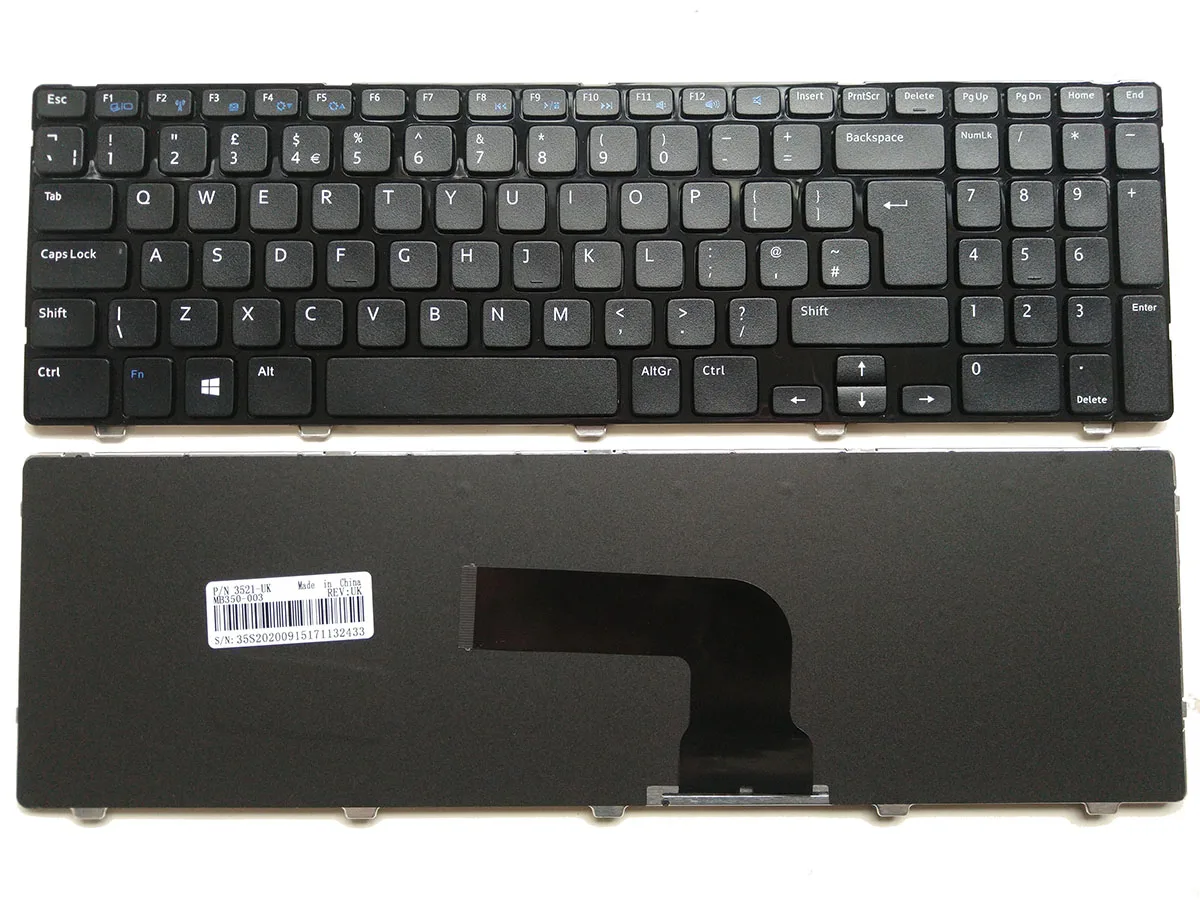 UK Layout Laptop Keyboard For Dell Inspiron 15 3521 3537 15v-1316 15R 3521 3537 5521 5528 5537 5535 M531R, Latitude 3540, Vostro