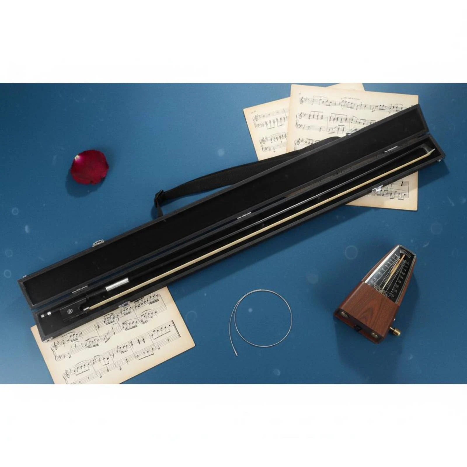 Hard Bow Case Metal Latches String Instrument Bow Case Performance Gear Shoulder Strap Anti-Scratch