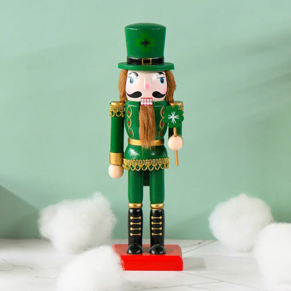 

Christmas Nutcracker Wood Soldier Puppet Figure Home Desktop Decor Holiday Decoration Xmas Party Supplies Indoor Ornament