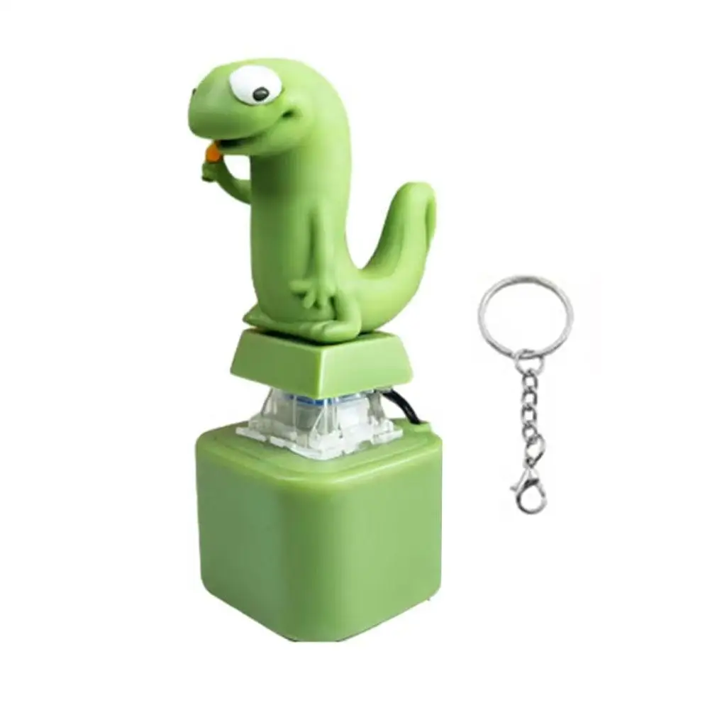 Fun Animal Sound Button Toy Snake Frog Croaking Fidget Toy Keychain With Colorful Lights Stress Reliever Anxiety Sensory