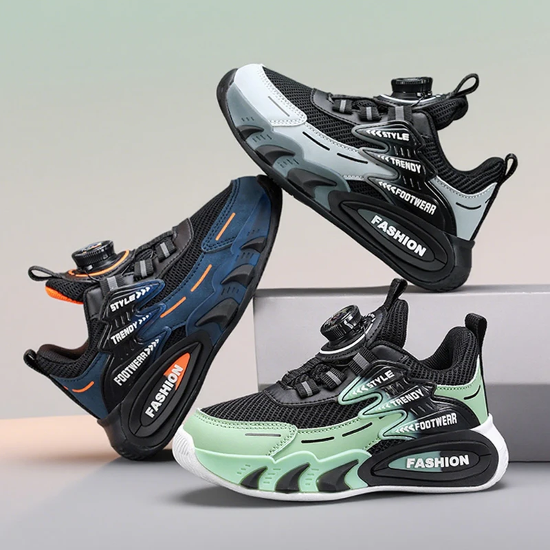 Leichte, atmungsaktive Kinder-Freizeitschuhe für Jungen im Alter von 5–16 Jahren, Sport, Laufen, rutschfest, bequem, flach, für den Außenbereich – Detail 2