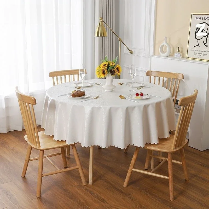 Waterproof Oil Resistant Heat-resistant Tablecloth No Wash Durable Thickened PU Table Cloth Home Desktop Decoration Table Cover