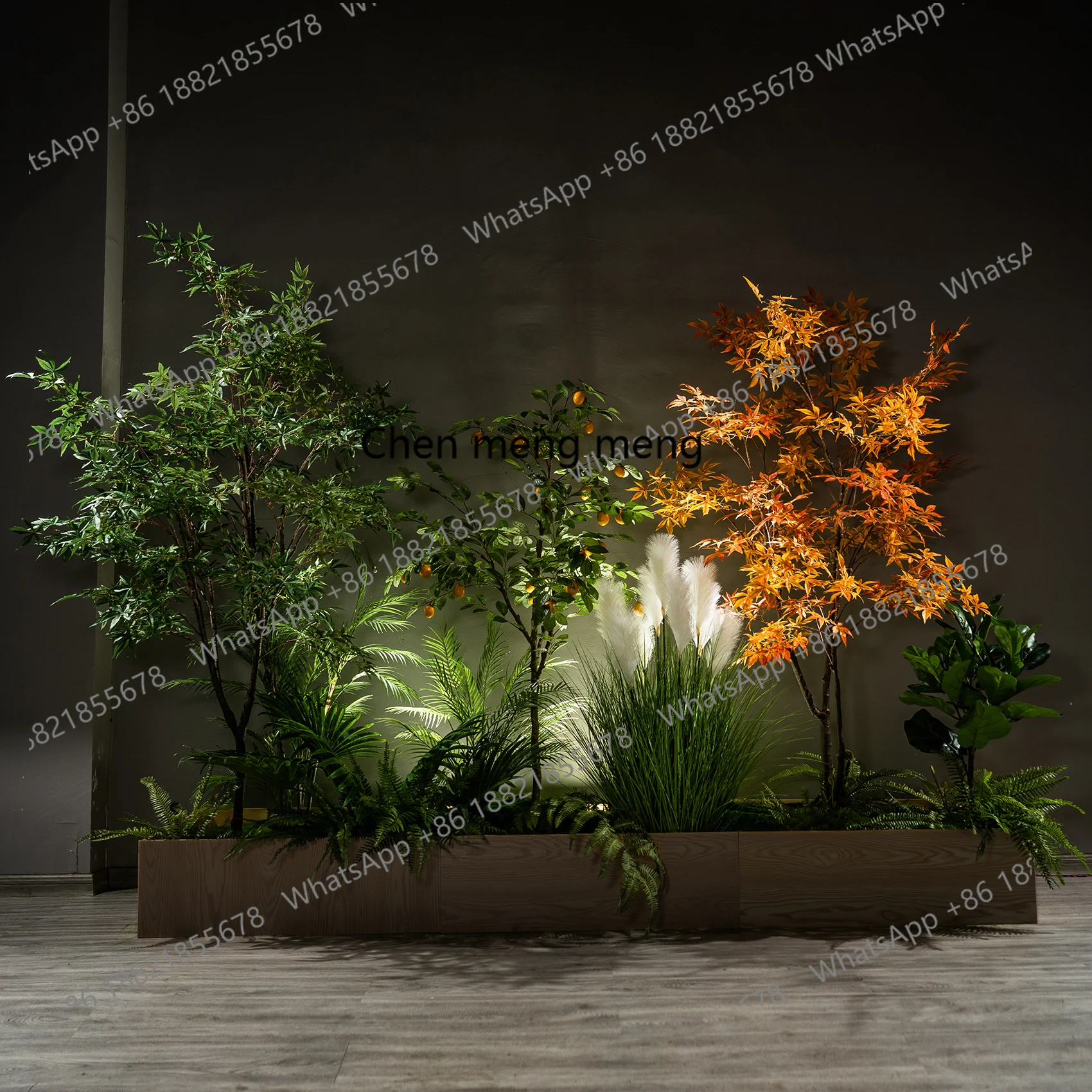 Simulated green plants, bionic fake trees, indoor windows, landscape landscaping, floor-to-ceiling decorative bonsai ornaments