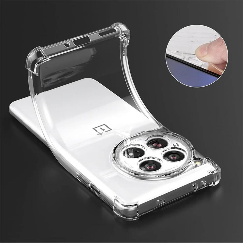 Clear Case for OnePlus 12 5G Soft Shockproof Silicone Phone Cases One Plus 12 OnePlus 12 Cover One Plus 12 Case