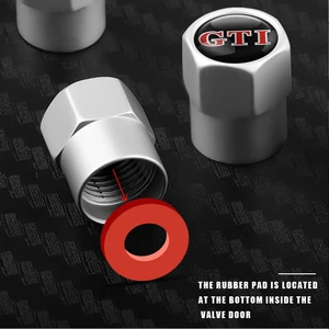 3D Metal Logo Rod Air Valve Caps of the Tire Covers For Volkswagen VW GTI R Golf 7 Polo Tiguan Passat Jetta Lavida Rline 9 Main Sales VW Passat Chapel - №4