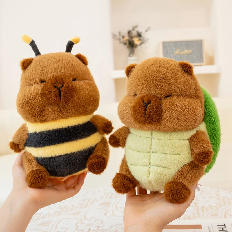 

23/30cm Kawaii Capybara Doll Anime Plush Toys Transform Bee Tortoise Soft Stuffed Cartoon Cosplay Animal Girls Collection Gift