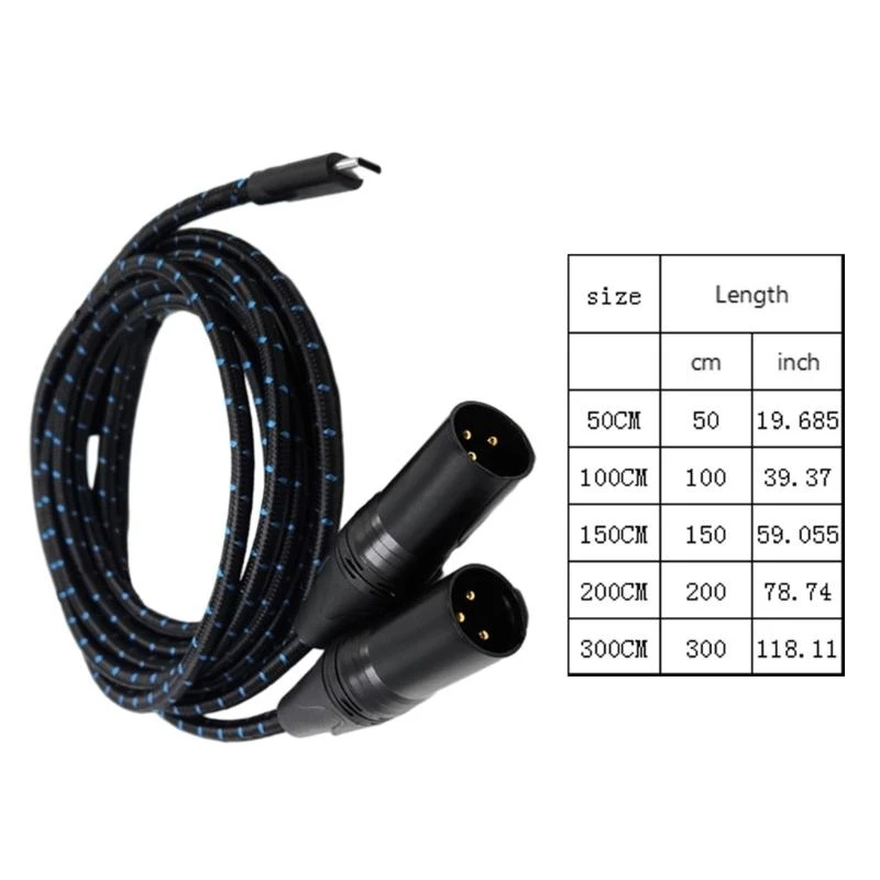 

TypeC to 2XLR Cable for Smartphones Live Performances