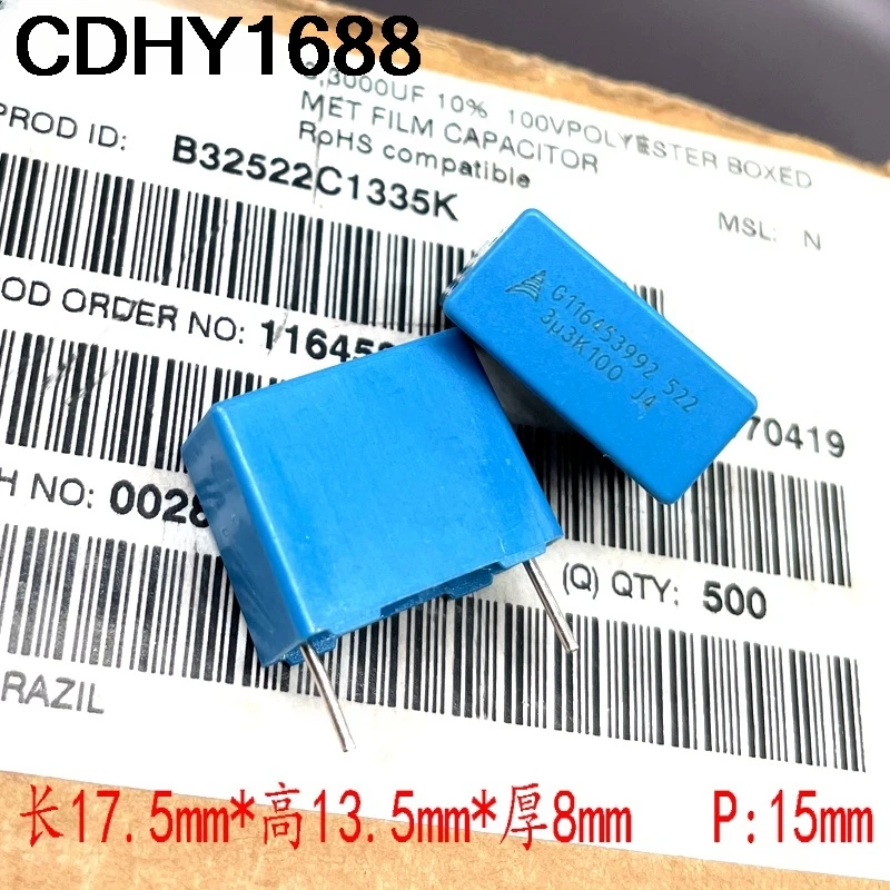 5PCS Original Siemens MKP 335 3.3uf 3u3 100V 63Vตัวเก็บประจุความปลอดภัยB32522C1335K