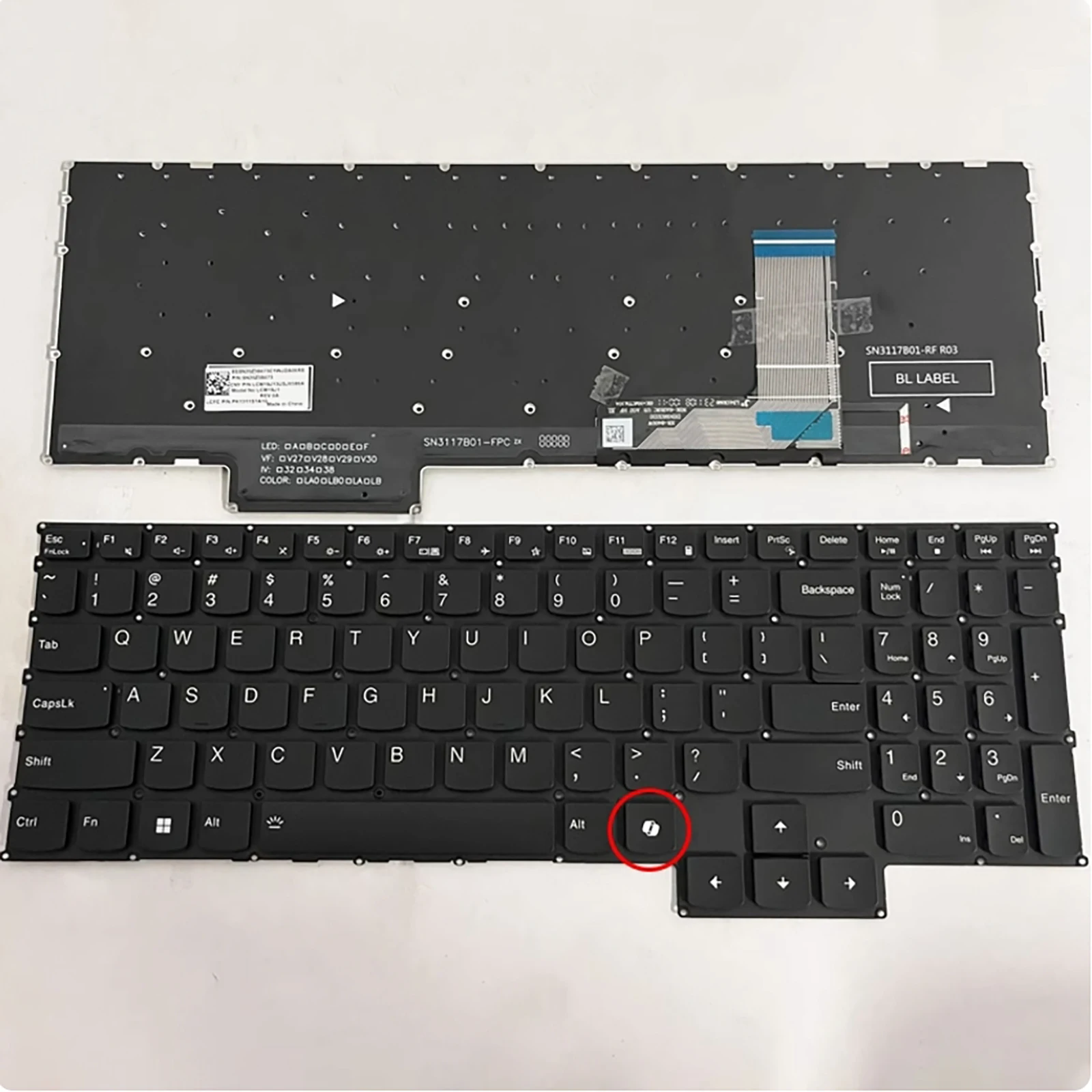 

US for Lenovo Legion Slim 5 16IRH8 16APH8 16AHP9 16AHP9 Laptop Keyboard