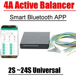 4S~24S 4A Active Balancer Smart Bluetooth 8S 14S 16S 20S 12V 24V 48V Balance Lifepo4 Lipo LTO BMS Battery Energy Equalizer Board