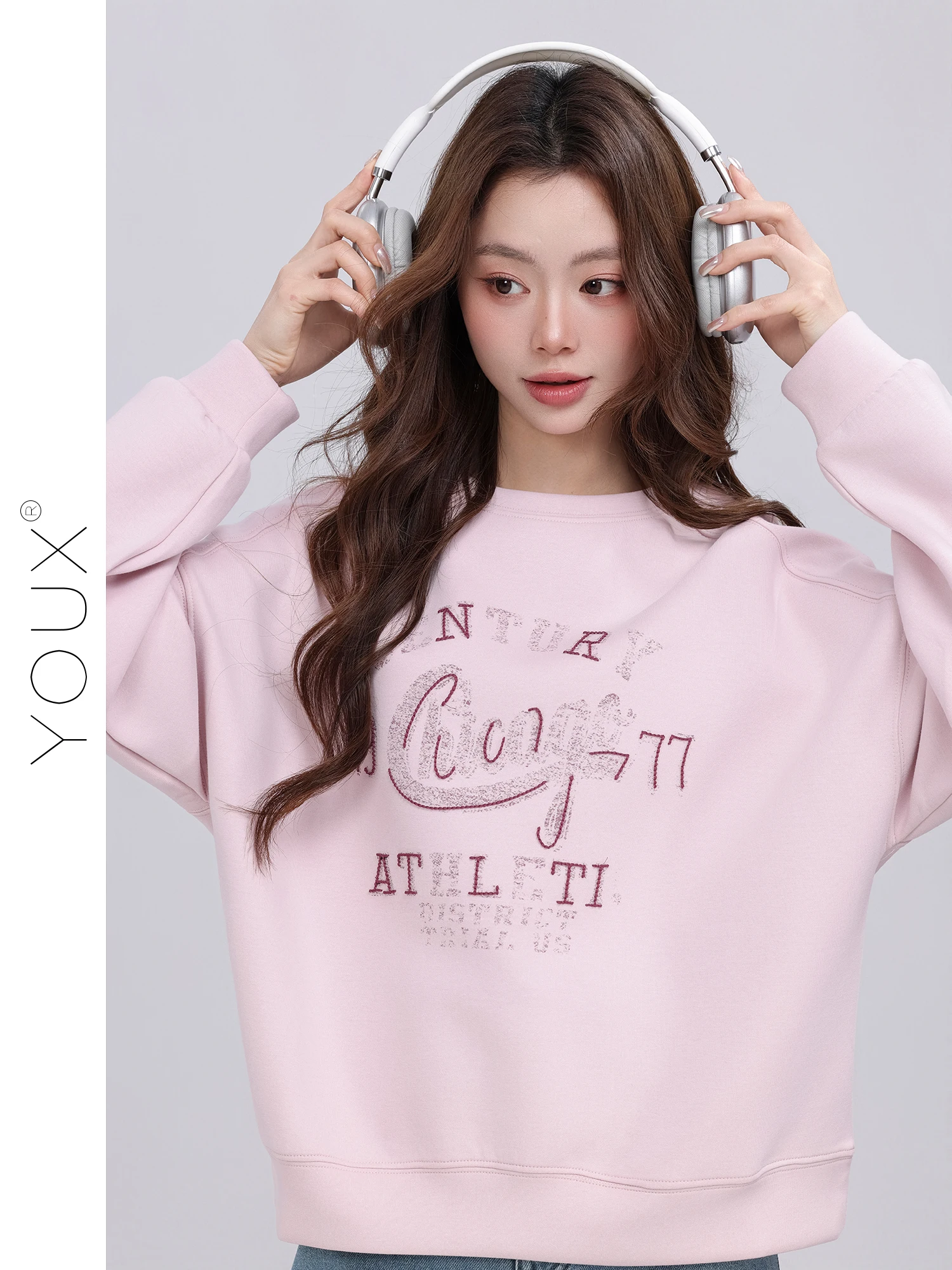 

Новинка: Женская толстовка с длинным рукавом и надписью, свободного кроя, с круглым вырезом, в корейском стиле, из хлопка и полиэстера.