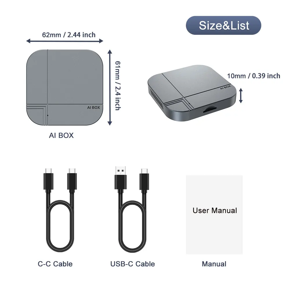 3 in 1 Car Wireless Carplay Android Auto 2+16GB WIFI6 AI Box Support Android Original Car Operation Plug & Play Smarter Driving