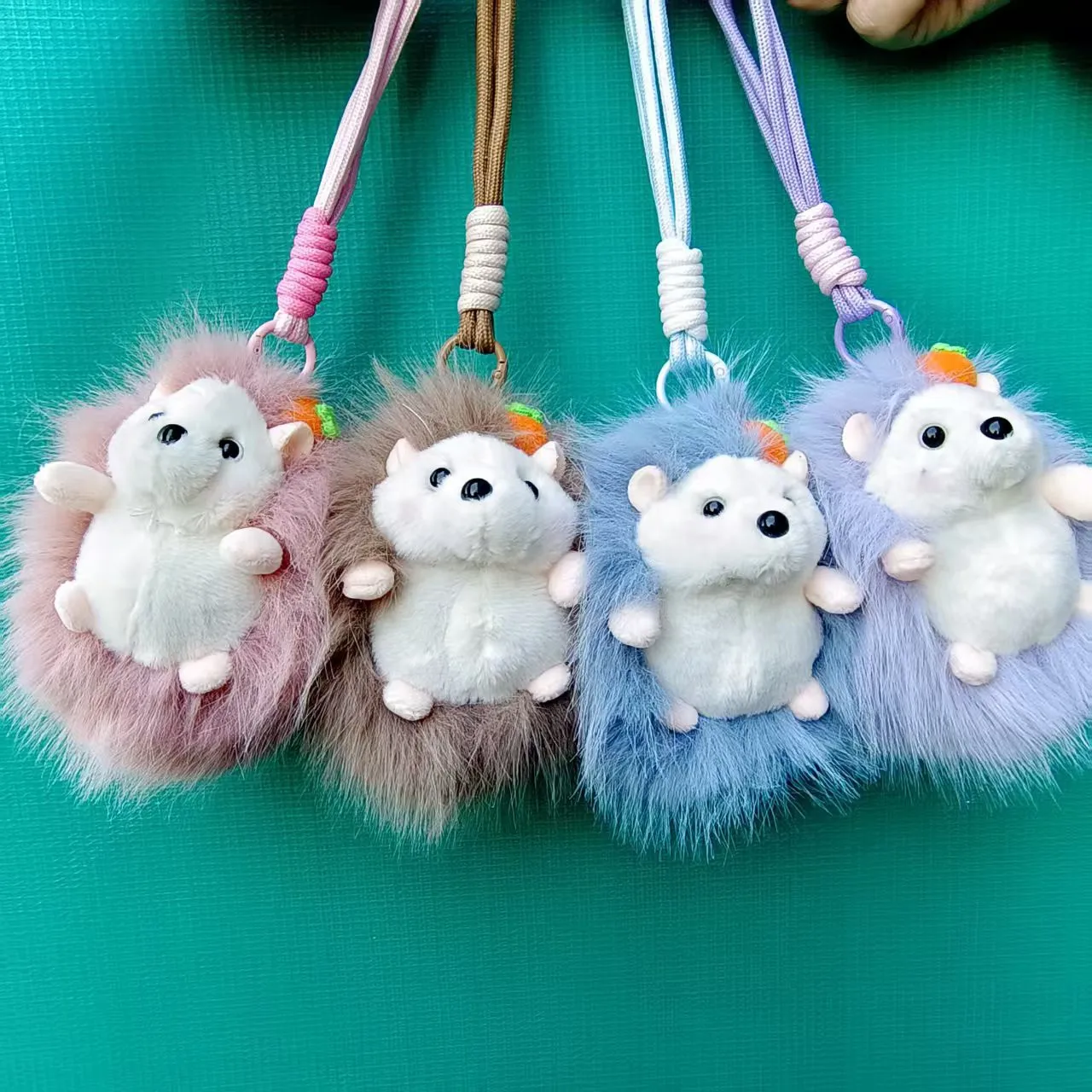 keychain hedgehog Plush Keychain Brown Color Cute Stuffed Animal Keychain Metal Keychain Plush Toy Keychain
