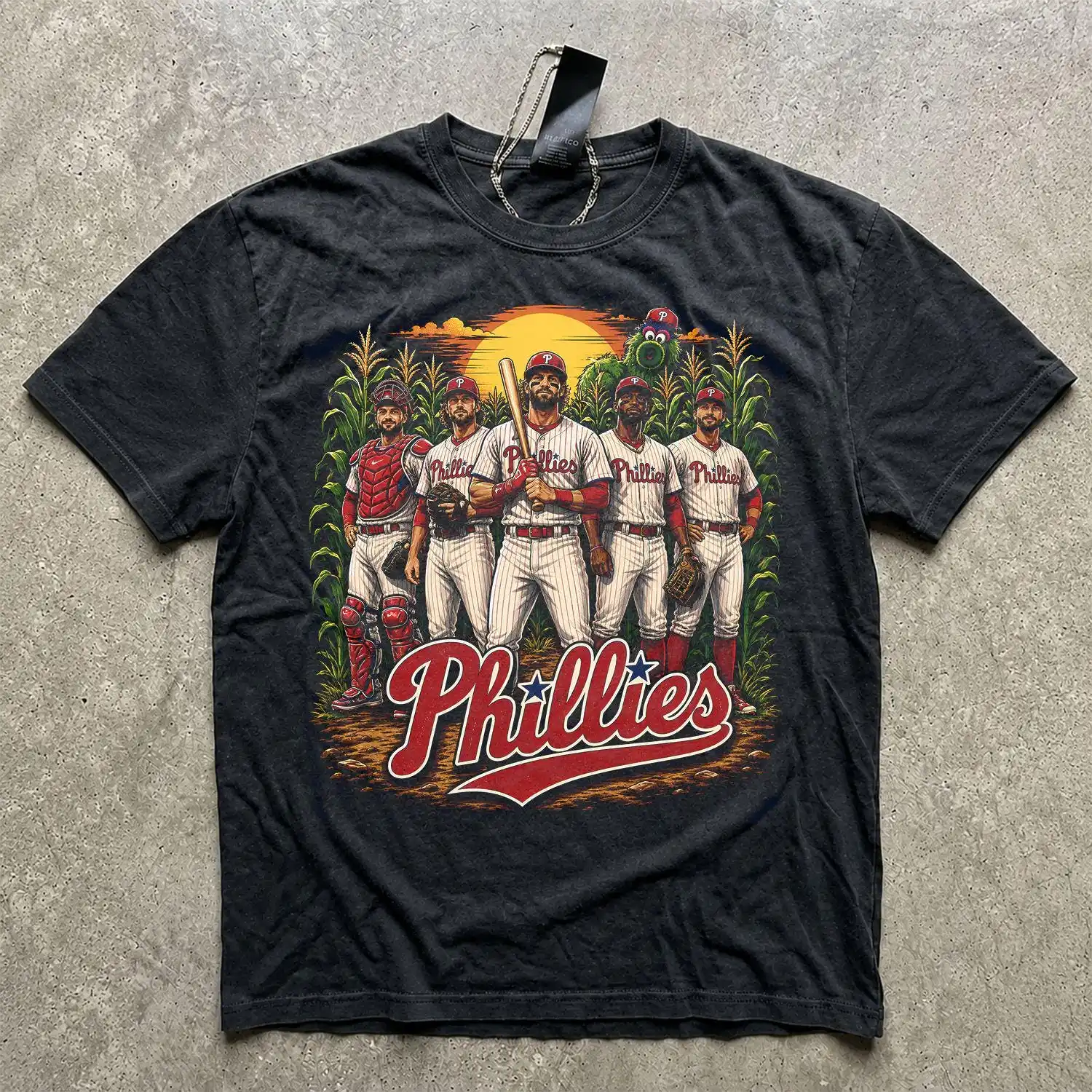 Phillies Field of Dreams Shirt, Phillies Cornfield Tee, Black Baseball Fan Tee, Phillies Gift, Unisex Sports Shirt