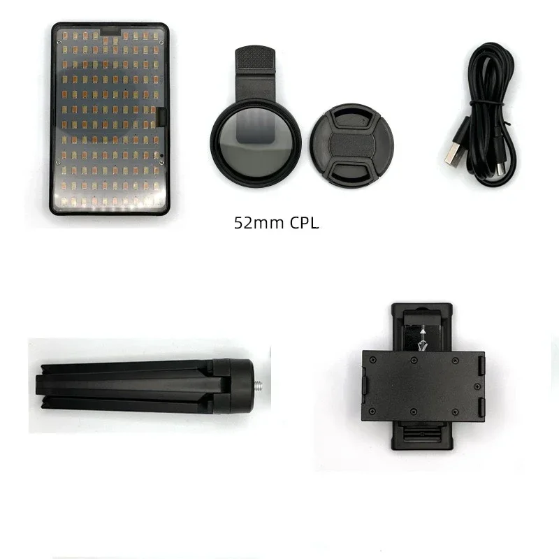120 LED Reduce Reflected Fill Light Of Tattoos With 52mm Cpl For Cellphone Lens Circular Polarizing Filter Compatible Any Phone image 4
