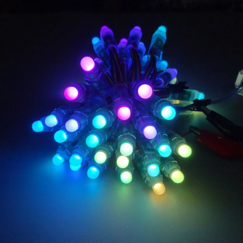 500Pcs 12Mm WS2811 Full LED สีพิกเซลโมดูล DC5V IP68กันน้ำ RGB 2811 1903 IC LED LED christmas Light