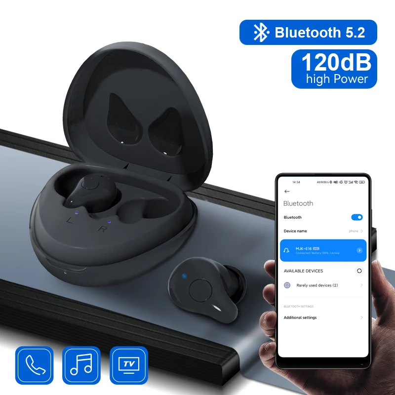 

Перезаряжаемые слуховые аппараты Bluetooth Слуховой аппарат Цифровой усилитель звука для пожилых людей глухоты 16-канальный контроль через приложение Audifonos