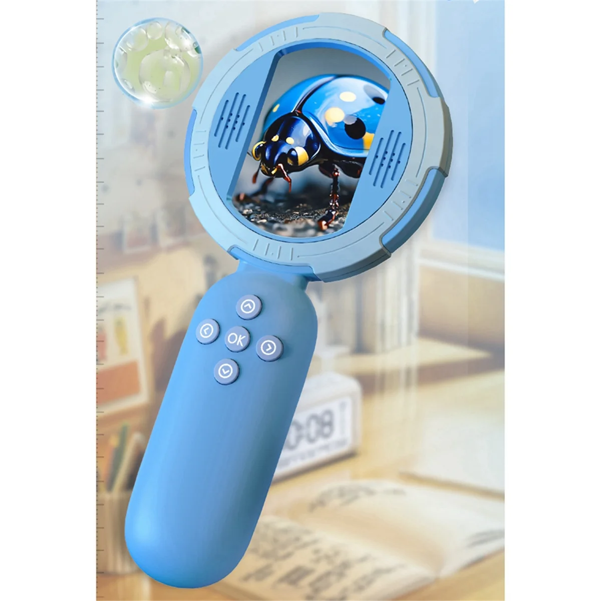 

CLCUV Digital Microscope with 2inch IPS Screen 100X Pocket Magnifying Glass with Light for Adults Coin Magnifier with 8 LEDs