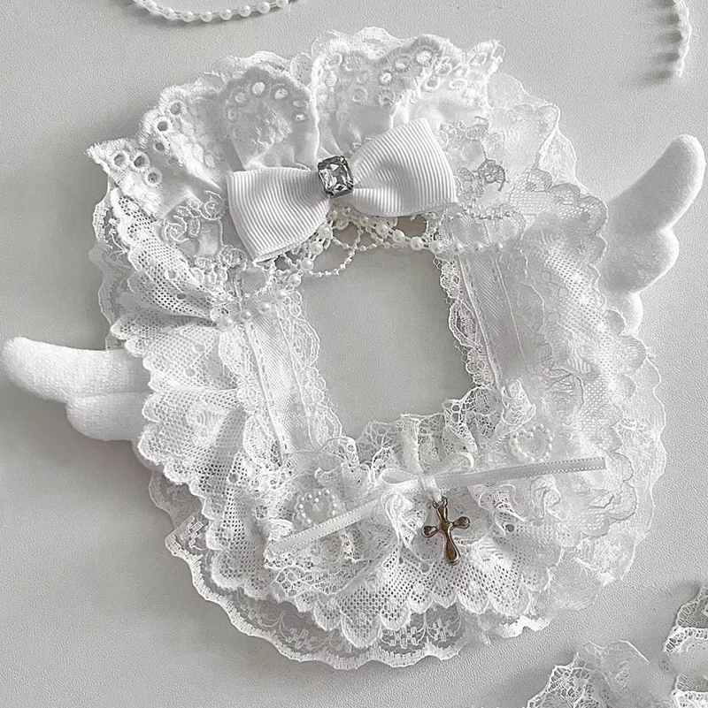 Toploader Lace Decoration Kpop Photo Card Holder Sleeves PVC Toploader Handmade Lace Card Holder Kawaii Pink Sleeves Case