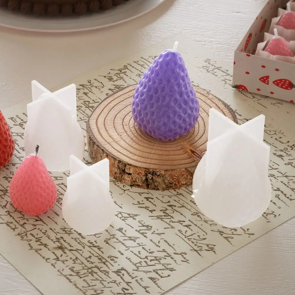 

Silicone 3D Strawberry Mold Reusable Strawberry Shape Aromatherapy Candle Mold Handmade Craft Cake Mousse Mould
